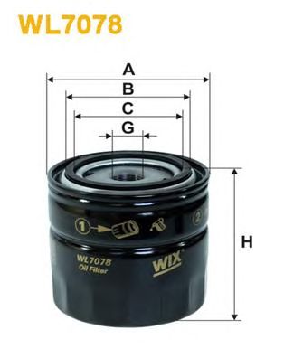 WIX FILTERS wl7078 -  Фильтр масляный двигателя